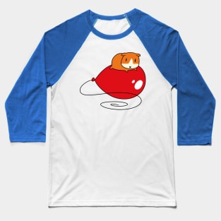 Red Balloon and Guinea Pig Baseball T-Shirt